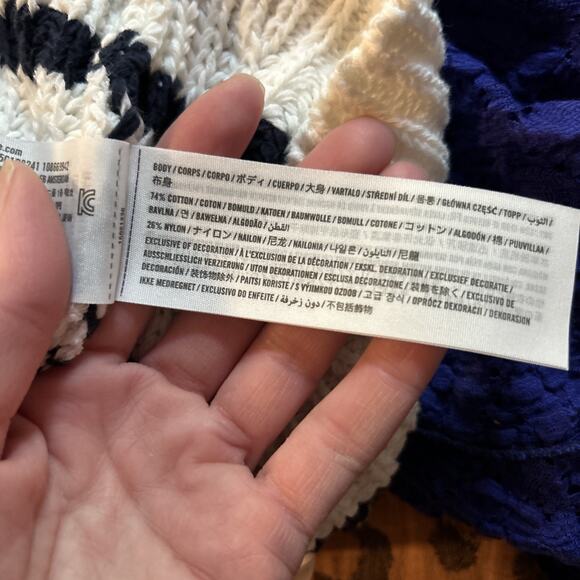 Abercrombie & Fitch Slash Shaker Striped Sweater Tank Chunky Nautical Y2K Small - Picture 6 of 6